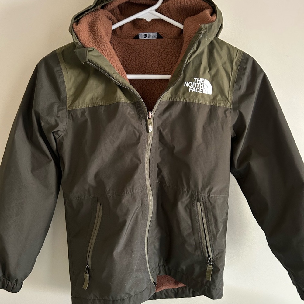 Boys The NorthFace” lightweight jacket size 7/8 s/p Olive green